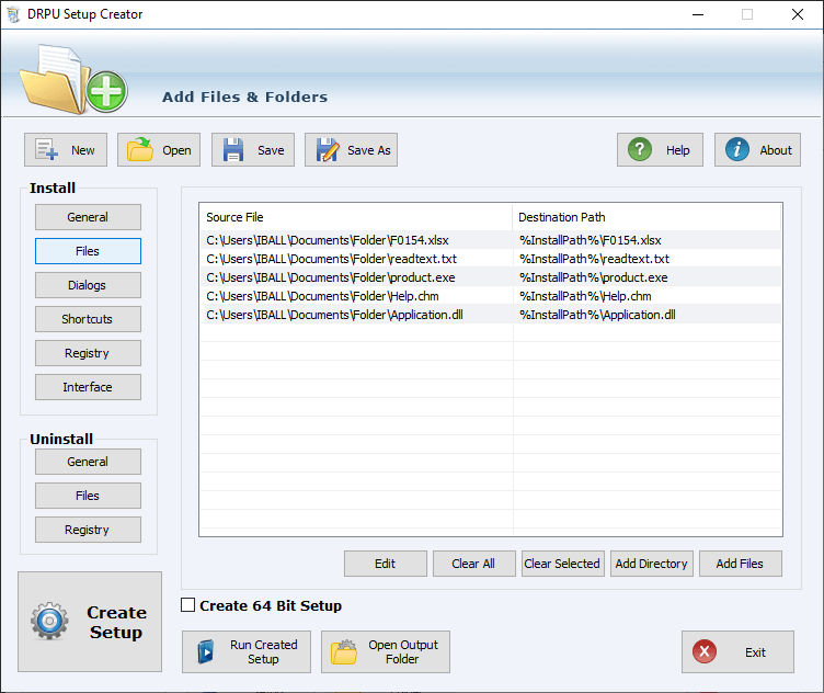 Setup installer software