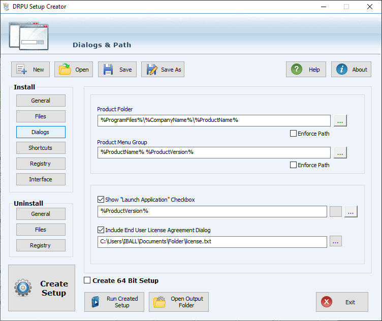 Setup installer software