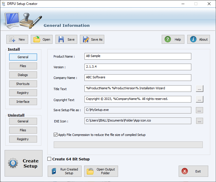 Setup installer software